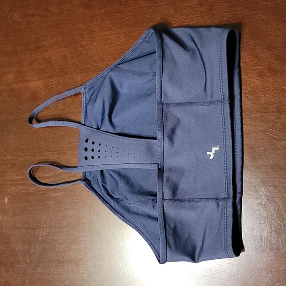 Navy Joy Lab Stretch Supportive Sports Bra Cutout Back Size Sm - Picture 1 of 6